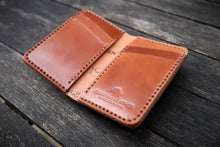 Load image into Gallery viewer, The Cambridge - Vertical bifold wallet - (Horween Shell Cordovan - Natural Glazed)