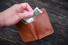 Load image into Gallery viewer, The Cambridge - Vertical bifold wallet - (Horween Shell Cordovan - Natural Glazed)