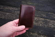 Load image into Gallery viewer, The Oxford - Vertical bifold front carry wallet - (Horween Shell Cordovan - Armagnac)