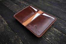 Load image into Gallery viewer, The Oxford - Vertical bifold front carry wallet - (Horween Shell Cordovan - Armagnac)