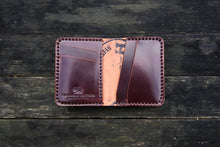 Load image into Gallery viewer, The Holborn - Minimalist front carry wallet (Horween Shell Cordovan - Color 8 / Burgundy)
