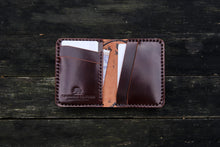 Load image into Gallery viewer, The Holborn - Minimalist front carry wallet (Horween Shell Cordovan - Color 8 / Burgundy)