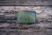 Load image into Gallery viewer, The Richmond - Cardholder wallet (Horween Shell Cordovan - Green Reverse Shell)