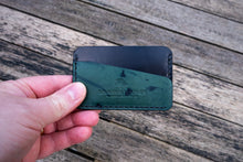 Load image into Gallery viewer, The Richmond - Cardholder wallet (Horween Shell Cordovan - Black + Black Reverse Shell)