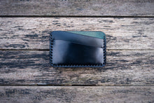 Load image into Gallery viewer, The Richmond - Cardholder wallet (Horween Shell Cordovan - Black + Black Reverse Shell)