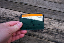 Load image into Gallery viewer, The Richmond - Cardholder wallet (Horween Shell Cordovan - Black + Black Reverse Shell)