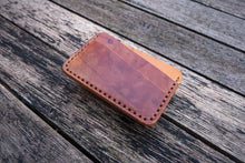 Load image into Gallery viewer, The Richmond - Cardholder wallet (Horween Shell Cordovan - Glazed Natural + Marble 8 Reverse Shell)