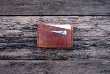 Load image into Gallery viewer, The Richmond - Cardholder wallet (Horween Shell Cordovan - Glazed Natural + Marble 8 Reverse Shell)