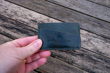 Load image into Gallery viewer, The Richmond - Cardholder wallet (Horween Shell Cordovan - Marble Black Reverse Shell)