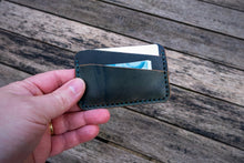 Load image into Gallery viewer, The Richmond - Cardholder wallet (Horween Shell Cordovan - Marble Black Reverse Shell)