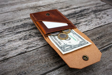 Load image into Gallery viewer, The Great Saxham - Vertical wallet (Badalassi Carlo Wax - Cognac)