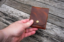 Load image into Gallery viewer, The Great Saxham - Vertical wallet (Badalassi Carlo Wax - Cognac)