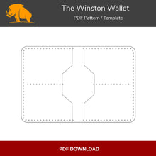 Load image into Gallery viewer, The Winston - Large Capacity Wallet (PDF Pattern/Template)