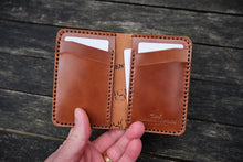 Load image into Gallery viewer, The Cambridge - Vertical bifold wallet - (Horween Shell Cordovan - Natural Glazed)
