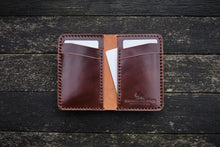 Load image into Gallery viewer, The Oxford - Vertical bifold front carry wallet - (Horween Shell Cordovan - Armagnac)
