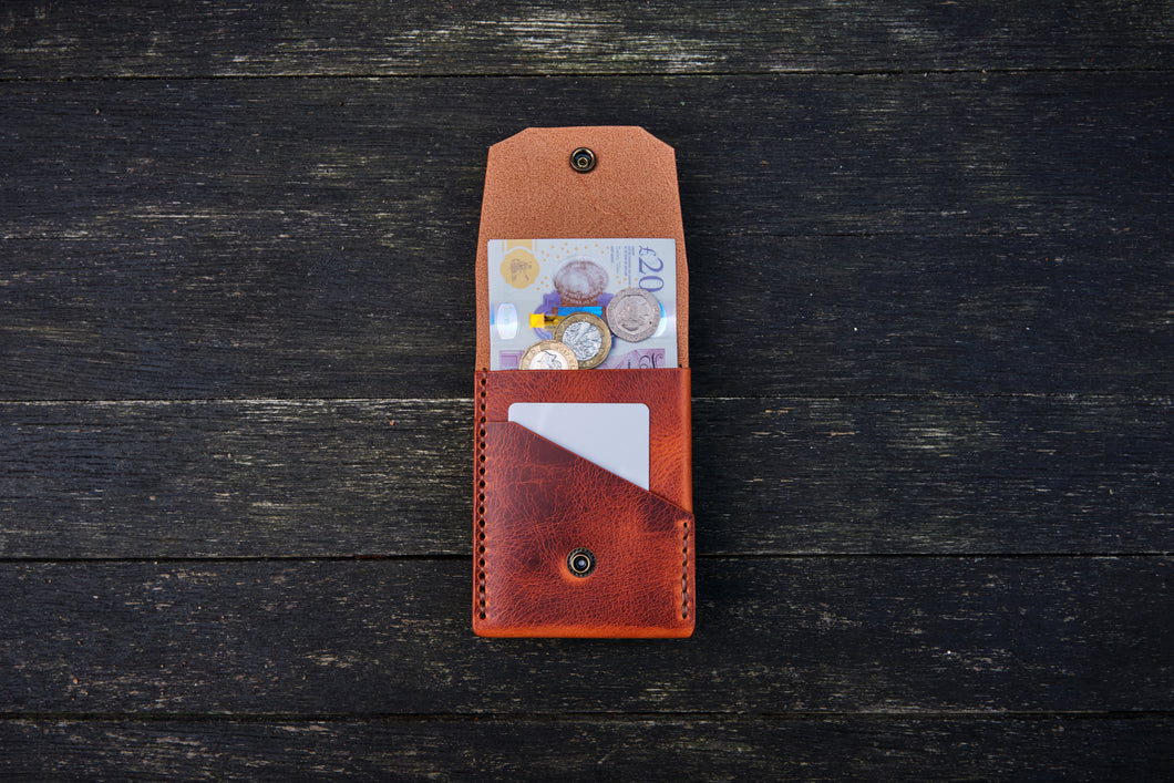 The Great Saxham - Vertical wallet (Badalassi Carlo Wax - Olmo)