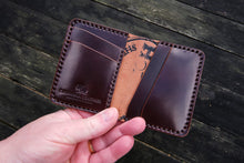 Load image into Gallery viewer, The Holborn - Minimalist front carry wallet (Horween Shell Cordovan - Color 8 / Burgundy)
