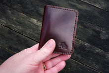 Load image into Gallery viewer, The Holborn - Minimalist front carry wallet (Horween Shell Cordovan - Color 8 / Burgundy)
