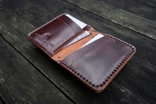 Load image into Gallery viewer, The Holborn - Minimalist front carry wallet (Horween Shell Cordovan - Color 8 / Burgundy)
