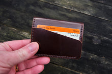 Load image into Gallery viewer, The Holborn - Minimalist front carry wallet (Horween Shell Cordovan - Color 8 / Burgundy)
