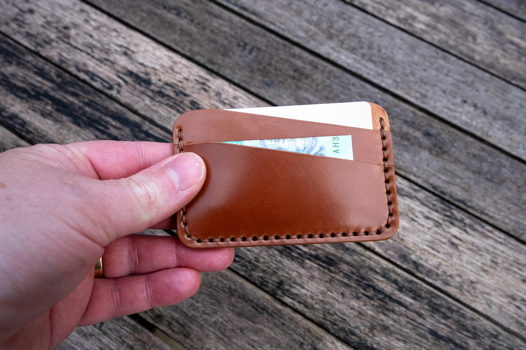 The Richmond - Cardholder wallet (Horween Shell Cordovan - Glazed Natural)