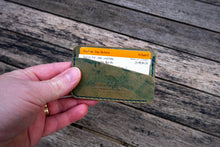 Load image into Gallery viewer, The Richmond - Cardholder wallet (Horween Shell Cordovan - Green Reverse Shell)
