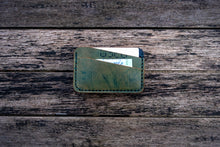 Load image into Gallery viewer, The Richmond - Cardholder wallet (Horween Shell Cordovan - Green Reverse Shell)
