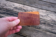 Load image into Gallery viewer, The Richmond - Cardholder wallet (Horween Shell Cordovan - Glazed Natural + Marble 8 Reverse Shell)
