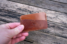 Load image into Gallery viewer, The Richmond - Cardholder wallet (Horween Shell Cordovan - Glazed Natural + Marble 8 Reverse Shell)
