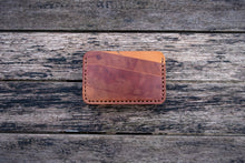 Load image into Gallery viewer, The Richmond - Cardholder wallet (Horween Shell Cordovan - Glazed Natural + Marble 8 Reverse Shell)
