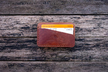 Load image into Gallery viewer, The Richmond - Cardholder wallet (Horween Shell Cordovan - Glazed Natural + Marble 8 Reverse Shell)
