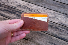 Load image into Gallery viewer, The Richmond - Cardholder wallet (Horween Shell Cordovan - Glazed Natural + Marble 8 Reverse Shell)
