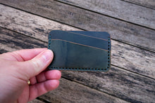 Load image into Gallery viewer, The Richmond - Cardholder wallet (Horween Shell Cordovan - Marble Black Reverse Shell)
