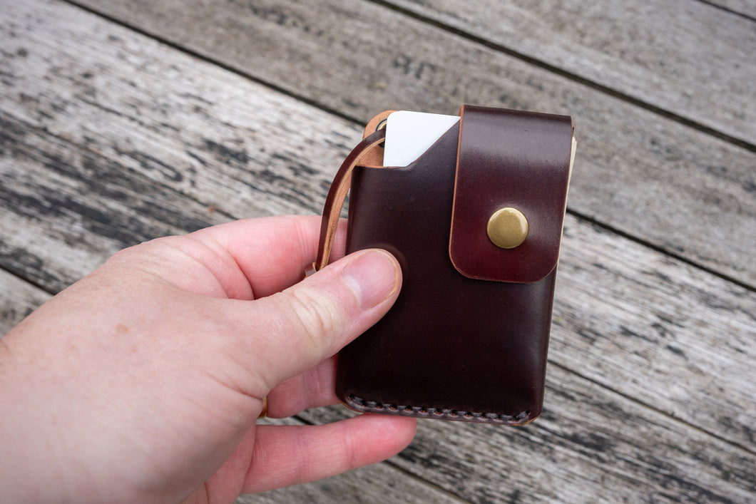 『Hollywood Wallet BROWN』 Premium Brown Pop-Up Wallet with AirTag Holder | LAEZ