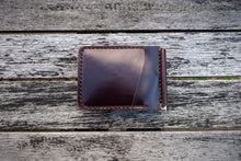 Load image into Gallery viewer, The Newmarket - Money clip wallet (Horween Shell Cordovan - Color 8 / Burgundy)
