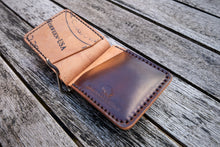 Load image into Gallery viewer, The Newmarket - Money clip wallet (Horween Shell Cordovan - Color 8 / Burgundy)

