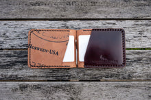 Load image into Gallery viewer, The Newmarket - Money clip wallet (Horween Shell Cordovan - Color 8 / Burgundy)
