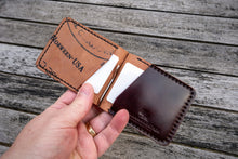 Load image into Gallery viewer, The Newmarket - Money clip wallet (Horween Shell Cordovan - Color 8 / Burgundy)
