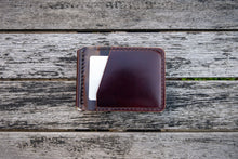 Load image into Gallery viewer, The Newmarket - Money clip wallet (Horween Shell Cordovan - Color 8 / Burgundy)
