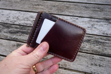 Load image into Gallery viewer, The Newmarket - Money clip wallet (Horween Shell Cordovan - Color 8 / Burgundy)
