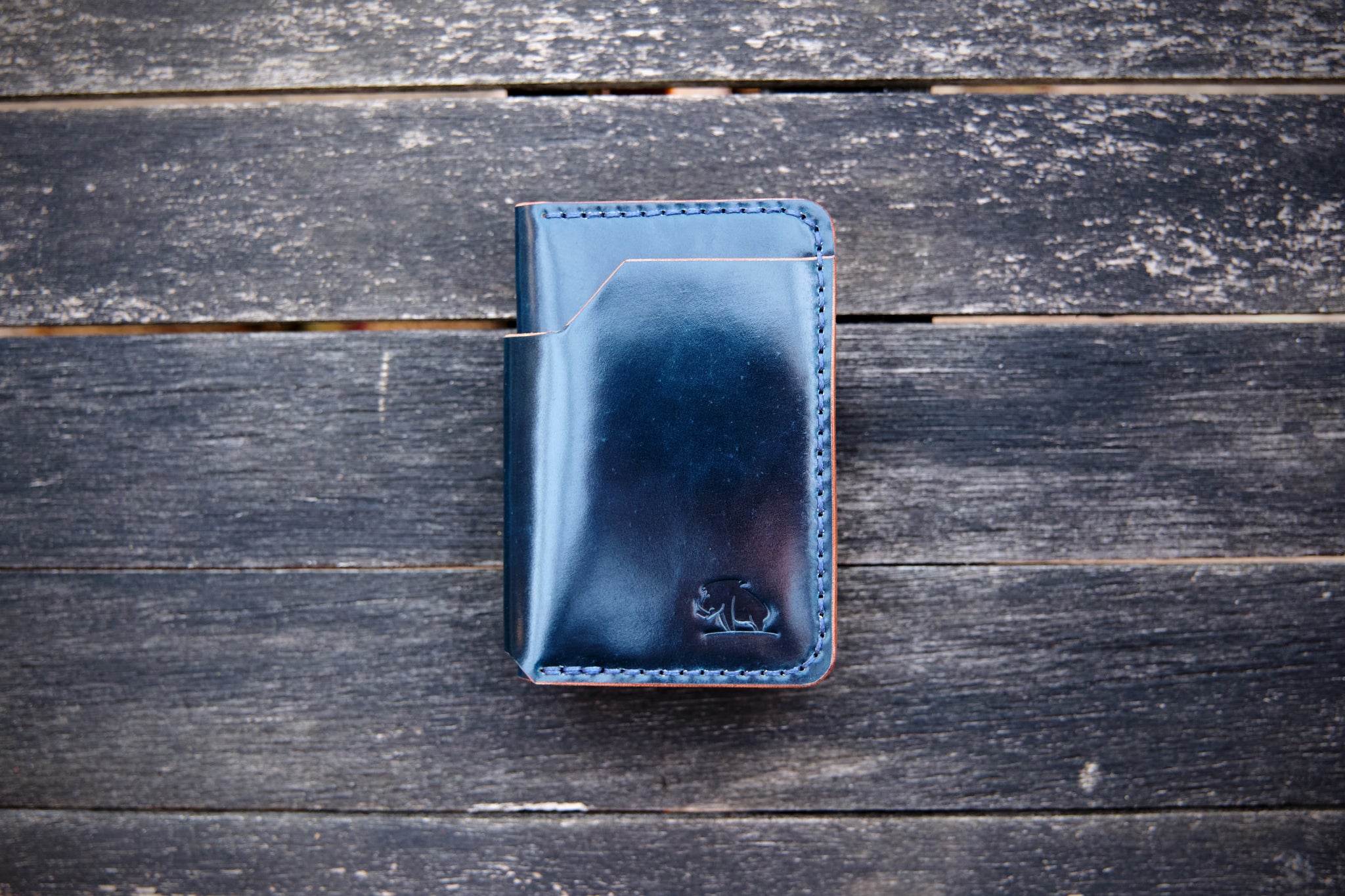 The Cambridge - Vertical bifold wallet (Horween Dublin - Natural