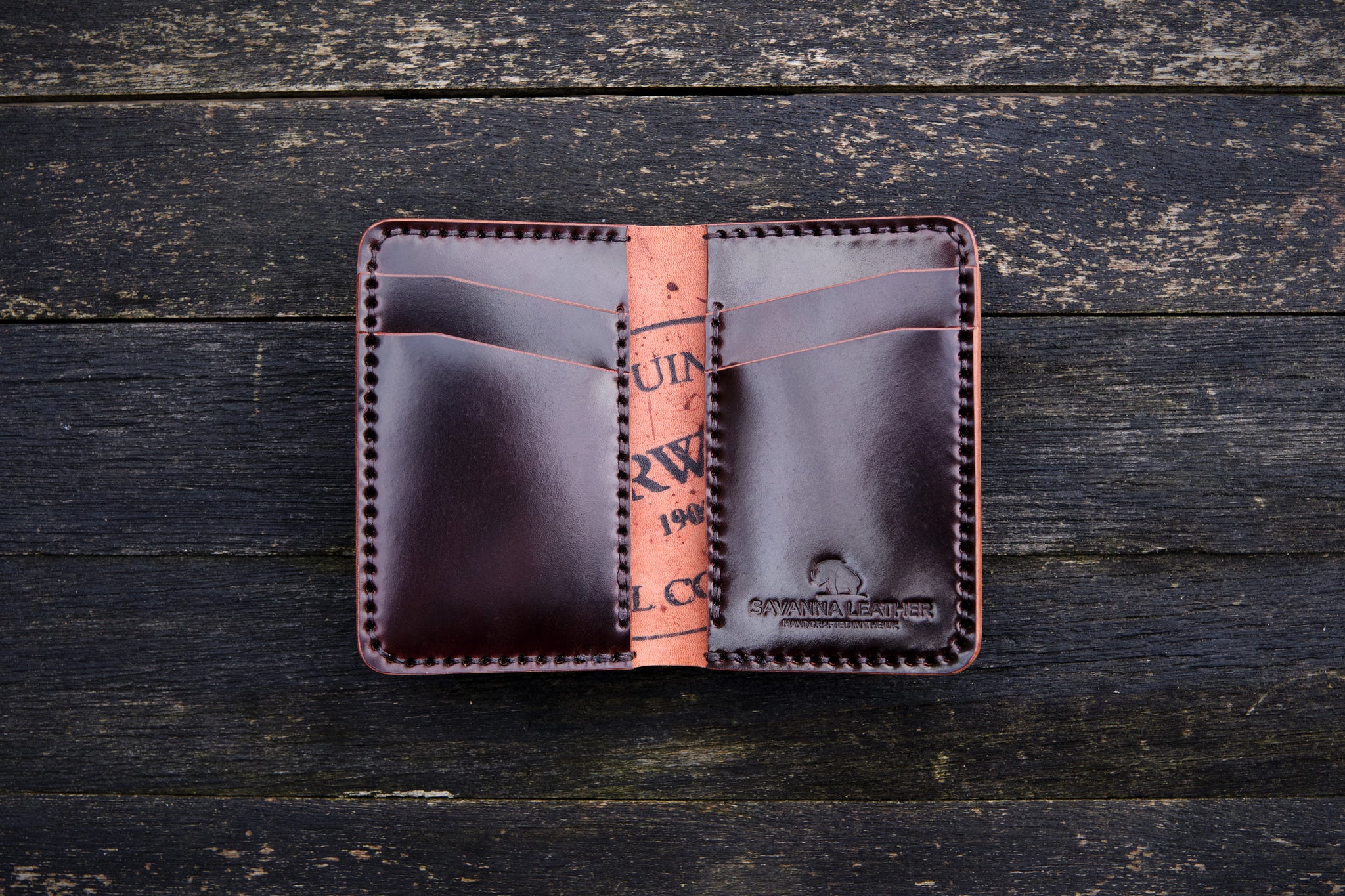 Made to Order Shell Cordovan Bifold Vertical Wallet
