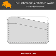 Load image into Gallery viewer, The Richmond - Cardholder wallet (PDF Pattern/Template)
