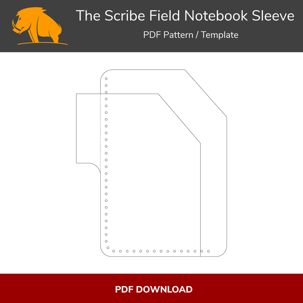 The Scribe - Field notebook sleeve (PDF Pattern/Template)